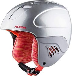 ALPINA Unisexe - Enfants, CARAT Casque de ski, silver-flamingo, 48-52 cm