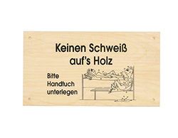 eliga Sign"Keinen Sweat auf 's Holz" 34 x 19 cm