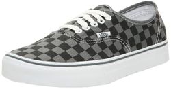 Vans Authentic, uniseks sneakers voor volwassenen, schaakbordpatroon, tin/zwart, Zwart tin zwart, 36 EU