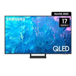 Samsung TV QE55Q70CATXZT QLED 4K, Smart TV 55" Processore Quantum 4K, Dual LED, OTS Lite, AirSlim Design, Integrato con Bixby e Alexa compatibile con Google Assistant, Titan Gray 2023