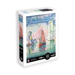 Calypto 3907012 Hafen von La Rochelle, 1000 Teile Puzzle mit Soft-Touch, Kunstpuzzle mit samtiger Oberfläche, für Erwachsene und Kinder ab 9 Jahren, Paul Signac, Nachauflage