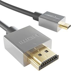 KabelDirekt – Cable Micro HDMI con conectores de metal completo irrompibles – 3m (HDMI a Micro HDMI, bidireccional – 4K@60Hz para Ultra HD – HDMI 2.0/1.4, para tabletas/cámaras/Raspberry Pi, negro)