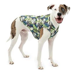 Kurgo Loft Hondenjas, omkeerbare winterjas voor honden, reflecterend, te dragen met harnas, waterbestendig, voor kleine, middelgrote en grote huisdieren (geperst blad, S)
