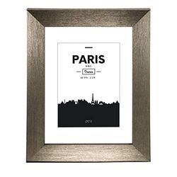 Hama Cadre Photo en Plastique Paris (Cadre de 10 cm x 15 cm, Bordures de 20 mm x 15 mm, pour Les Photo de Taille 7 cm x 10 cm, Verre Reflex, polystyrene (PS), avec Crochet et Pied) Acier