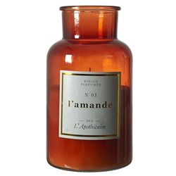 HOME DECO FACTORY, BO0133, Bougie parfumée Amande Apo Chic, Design élégant et apaisant, idéale pour créer Une atmosphère chaleureuse, Hauteur 25,5 cm, Couleur Verte