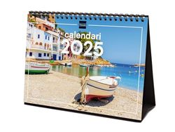 Finocam - Calendario Imágenes de Sobremesa para Escribir 2025 Mes Vista Enero 2025 - Diciembre 2025 (12 meses) Pueblos con encanto Catalán