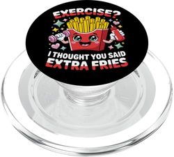 Ejercicio I Thought You Said Extra Fries Divertido gimnasio Fitness PopSockets PopGrip para MagSafe