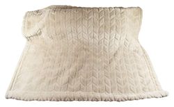 Comptoir du Linge 8105 Chevron Plaid Panther mikrofiber 200 x 150 cm, sand, 200 x 150 x cm