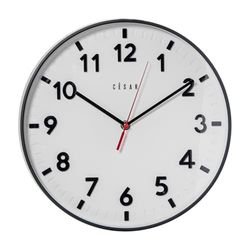 RELOJ PARED 30CM ACRILICO MARC O NEGRO