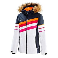 Black Crevice Damen Skijacke Giacca da Sci, White/Black, 42 Donna