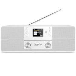 TechniSat DIGITRADIO 371 CD BT - Radio numérique stéréo (DAB+, FM, lecteur CD, Bluetooth, écran couleur, USB, AUX, prise casque, installation compacte, réveil, 10 watts, télécommande) Blanc