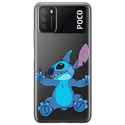 Ert Group Funda para teléfono móvil Xiaomi REDMI 9T/ Poco M3 Original y con Licencia Oficial de Disney con diseño Stitch 021 Adaptada a la Forma del teléfono móvil, parcialmente Transparente