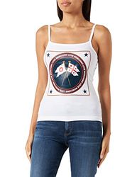 Love Moschino Dames Tight Fit Tank Top, Optical White, 48, wit (optical white), 48