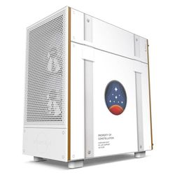 NZXT H5 Flow Starfield | Caja compacta ATX para Juegos de PC de Torre Media | Panel Frontal Perforado de Alto Flujo de Aire | Panel Lateral de Vidrio Templado | Gestión de Cables | 2 Ventiladores de