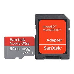 SanDisk Extreme 64 GB microSDXC Memory Card up to 60MB/s, Class 10, U3