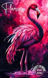 Flamingo Pocket Calendar 2025-2026: Small 2-Year Monthly planner For Purse