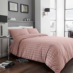GC GAVENO CAVAILIA Enkel skötsel supermjukt Seer Sucker påslakan, lyxigt bekvämt och varnar polycotton randigt bäddset