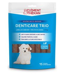 CLÉMENT THÉKAN - Denticare Trio – bevordert de mondhygiëne – kauwlamellen voor honden jonger dan 5 kg – 15 stuks