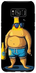 Coque pour Galaxy S8+ Costume de bière amusant en maillot de bain pour les vacances d'été
