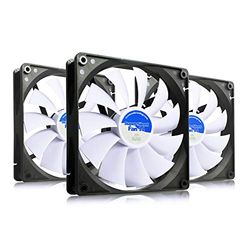 AABCOOLING Super Silent Fan 14-140mm Ventilateur pour Boîtier PC Silencieux et Efficace avec 4 Pads Anti Vibrations, 12V, Ventilation PC, 14cm, Ventilo PC, Fan PC, 8,6 DB(A) 80 m3/h - 3 Pièces