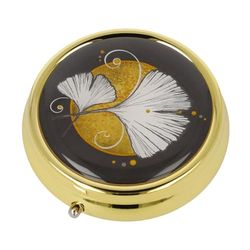 Portapillole Ginkgo nero Lotus Yin Yang