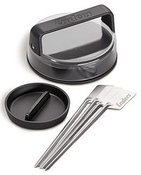 Enders Set Premium Prensa hamburguesas de hierro fundido masivo y esmaltado - Juego Molde hamburguesas para hamburguesas trituradas con asa estable y ergonómica para manejo fácil 8819