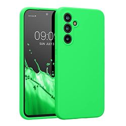 kwmobile telefoonhoesje compatibel met Samsung Galaxy A54 5G hoesje - Back cover met siliconen coating - Smartphone case in neon groen
