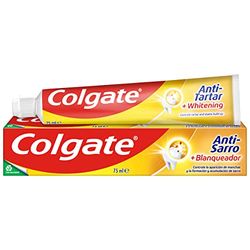 Colgate Anti-Sarro más Blanqueador, Pasta de Dientes, Combate el Sarro, 75ml