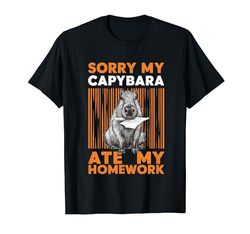 Sorry My Capybara Ate My Homework Maglietta