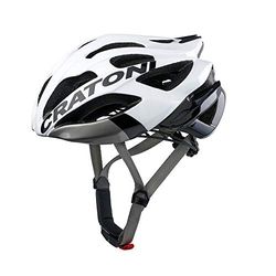 Cratoni Unisex – C-Bolt cykelhjälm för vuxna, vit/svart, 56–59