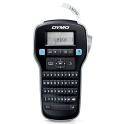 DYMO LabelManager 160 Bärbar märkningsenhet, etikettmaskin med QWERTZ-tangentbord och enkel textredigering, för D1-etiketter i bredderna 6, 9 och 12 mm