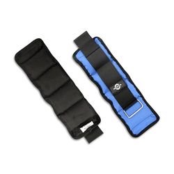 Nivia Ankle/Wrist Weight Pair of 2 * 1.5 Kg (2 * 3.3 LB) | (Blue/Black, Size - Free Size, Adjustable with Velcro) | Material - Neoprene and Iron Sand | Leg/Hand Strengthening Straps