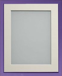 Frame Company Drayton Range 10 x 8-Inch Purple Picture Photo Frame with Ivory Mount For Image Size 7 x 5-Inch
