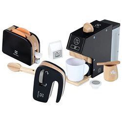 Theo Klein 7404 Electrolux Kitchen Set, wood I ideal-quality children kitchen set consisting of coffee maker, blender and toaster I Accessories for play kitchens | Toy for children from 3 years