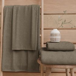 PETTI Artigiani Italiani - Serviettes de Bain 100% éponge de Coton, Ensemble de Serviettes 2+2, 4 pièces 2 Serviettes Visage et 2 Serviettes Mains, Serviettes de Boue