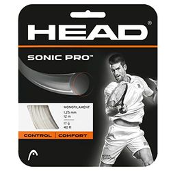 Head 281028 Sonic Pro Cordage pour raquette de tennis Blanc 12 m - 1.25 mm