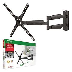 Barkan Lange tv-muurbeugel, 13 - 65 inch Full Motion Articulating - 4 bewegingen platte / gebogen schermbeugel, geschikt voor maximaal 36,2 kg, extreem uitschuifbaar, geschikt voor LED OLED LCD