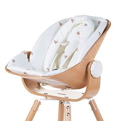 CHILDHOME, Reducerande kudde från födseln, kompatibel med Evolu Newborn Seat, 100% bomull, 5-punkts säkerhetssele, bekväm, ergonomisk, Jersey hearts