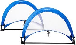 Amazon Basics Pop Up Goal Set with Carrying Case, Blue, 0.76 m