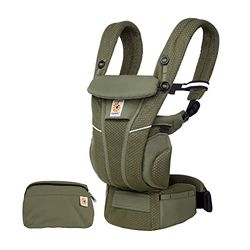 Ergobaby Mochila portabebé Omni Breeze recién nacidos desde su nacimiento hasta que pesan 20kg, portabebé ergonómica de Malla SoftFlex, 4 posiciones para transportar, Olive Green