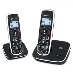 Téléphone DECT, Design Ergonomique, écran LCD, Connexion sans Fil, Son Clair, idéal pour Les appels à la Maison et au Bureau.