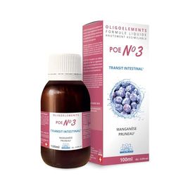 POE N°3 - Préparation en oligoéléments - Manganèse - Pruneau - 100 ml - Bioligo