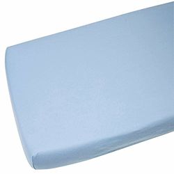 1 x Jersey dra-på-lakan 100% bomull barnsäng 70 x 140 cm blått