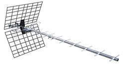 Metronic 425044 - Antena externa UHF (ganho 20 dB, 12 elementos, conexão com tomada F), cor cinzenta