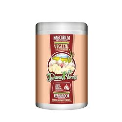 DONA FLORA - Masque Réparateur Végétal Ail & Kératine 1000ml – Fortifie, Hydrate et Répare – Cheveux Abîmés, Secs ou Cassants – Sans Parabènes ni Sulfates