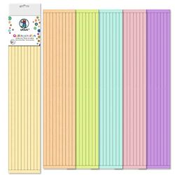 Ursus 57520001 Quillingstrepen, 180 stuks, 10 mm breed, pastelkleuren, papierstroken van gekleurd tekenpapier in 6 verschillende kleuren