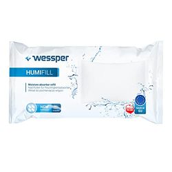 Wessper Humifill Luchtontvochtiger, navulverpakking voor binnen, luchtontvochtiger, korrelkussen, 250 g, geschikt voor alle vochtabsorbers, kamerluchtontvochtigers zonder elektriciteit, 10 stuks, wit