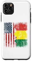 Carcasa para iPhone 11 Pro Max Raíces de Guinea | Bandera Media Americana | Banderas de América Guinea