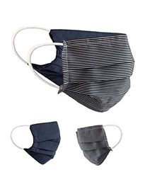 BaF Community-maskers Set van 2 stuks Unisex geïmproviseerd masker Omkeerbaar mondbeschermingsmasker Mond- en neusbescherming Omkeerbaar masker met motief katoen BCI Wasbaar