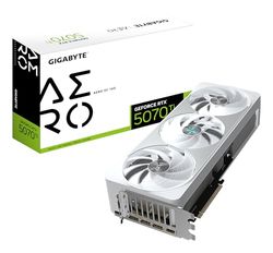 Gigabyte GeForce RTX 5070 Ti AERO OC 16G Scheda Grafica - 16GB GDDR7, 256 bit, PCI-E 5.0, 2588 MHz Core Clock, 3 x DP 2.1a, 1 x HDMI 2.1b, NVIDIA DLSS 4, GV-N507TAERO OC-16GD